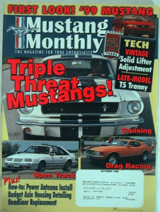 MUSTANG MONTHLY 1998 OCT - EMBERGLO, ORANGE, AQUA